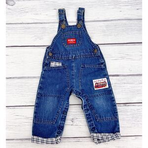 OshKosh B’gosh Vestbak Boys 18M Holiday Bus Tuxedo Tours Overalls USA Vintage